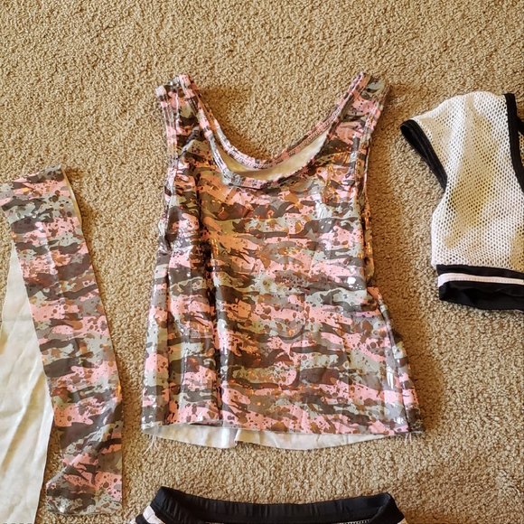 Children's hip hop kpop cheerleader Halloween Dance costume skort tank crop - Picture 5 of 8